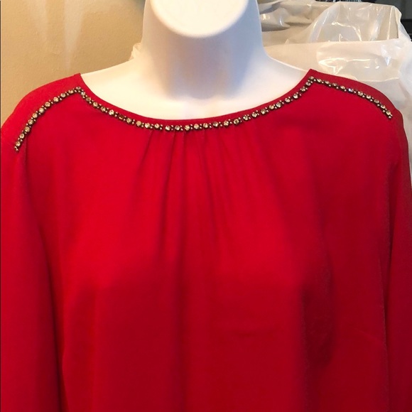 Large Red Blouse - Picture 2 of 3